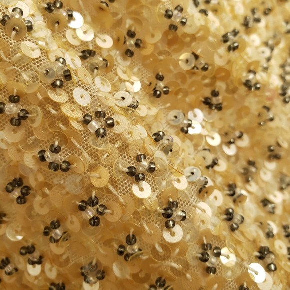 Sequined Shift Top by Escada. Gold & Grey / Tagged Large - Picture 4 of 8